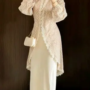 baju Muslim Katun Dewasa Rompi Dusty Pink