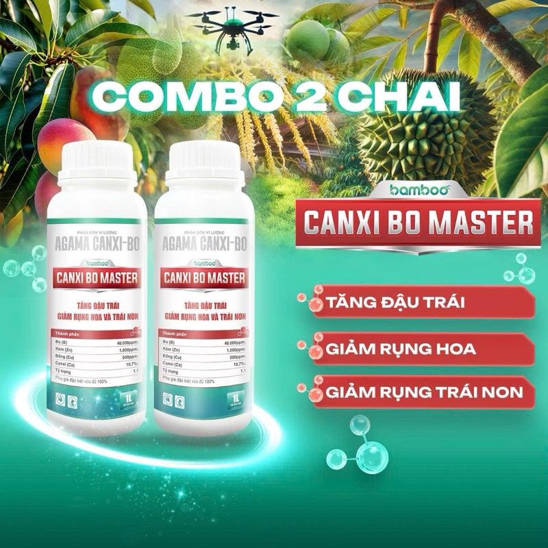 2 CHAI CANXI-BO MASTER - PHÂN BÓN LÁ TĂNG RA HOA ĐẬU QUẢ - CHỐNG RỤNG TRÁI - CHAI 1L