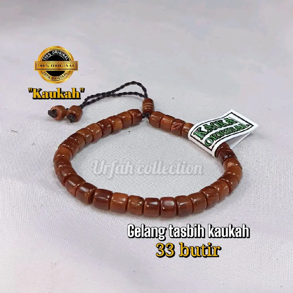 Gelang Kayu Kokka Asli Motif Marjan Isi 33 Butir - Bracelets Dewasa Hadiah gelang habib jindan kaokah tangan