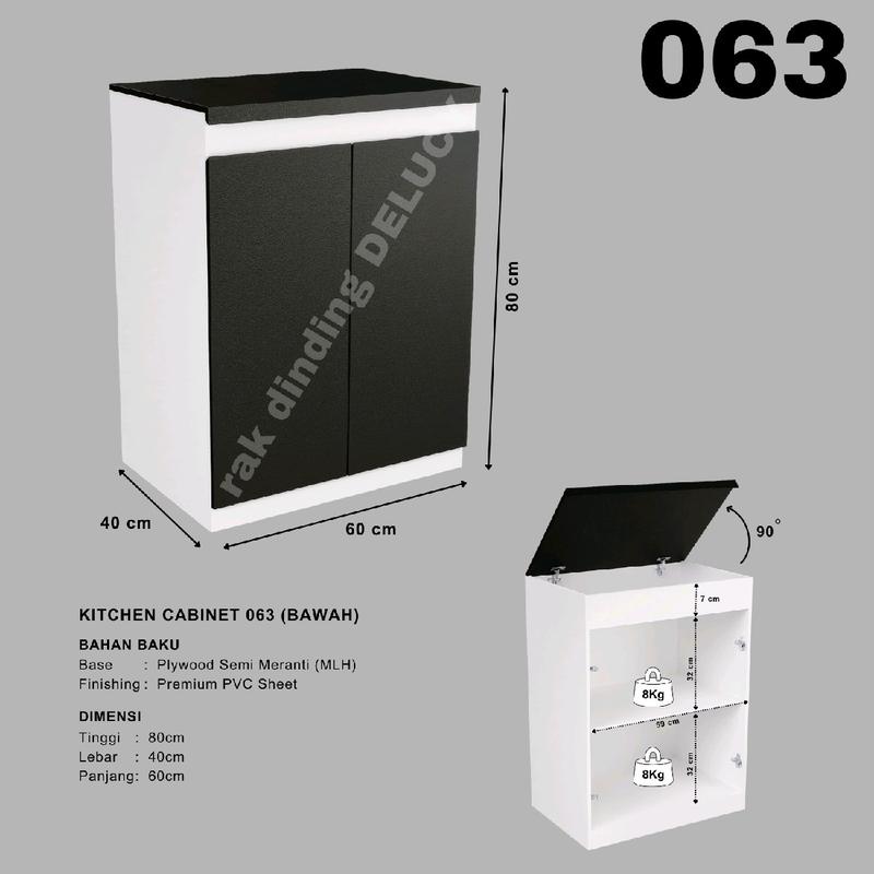 Kitchen Set Lemari Dapur Kabinet Dapur Atas Bawah Minimalis  Multifungsi Serbaguna 7