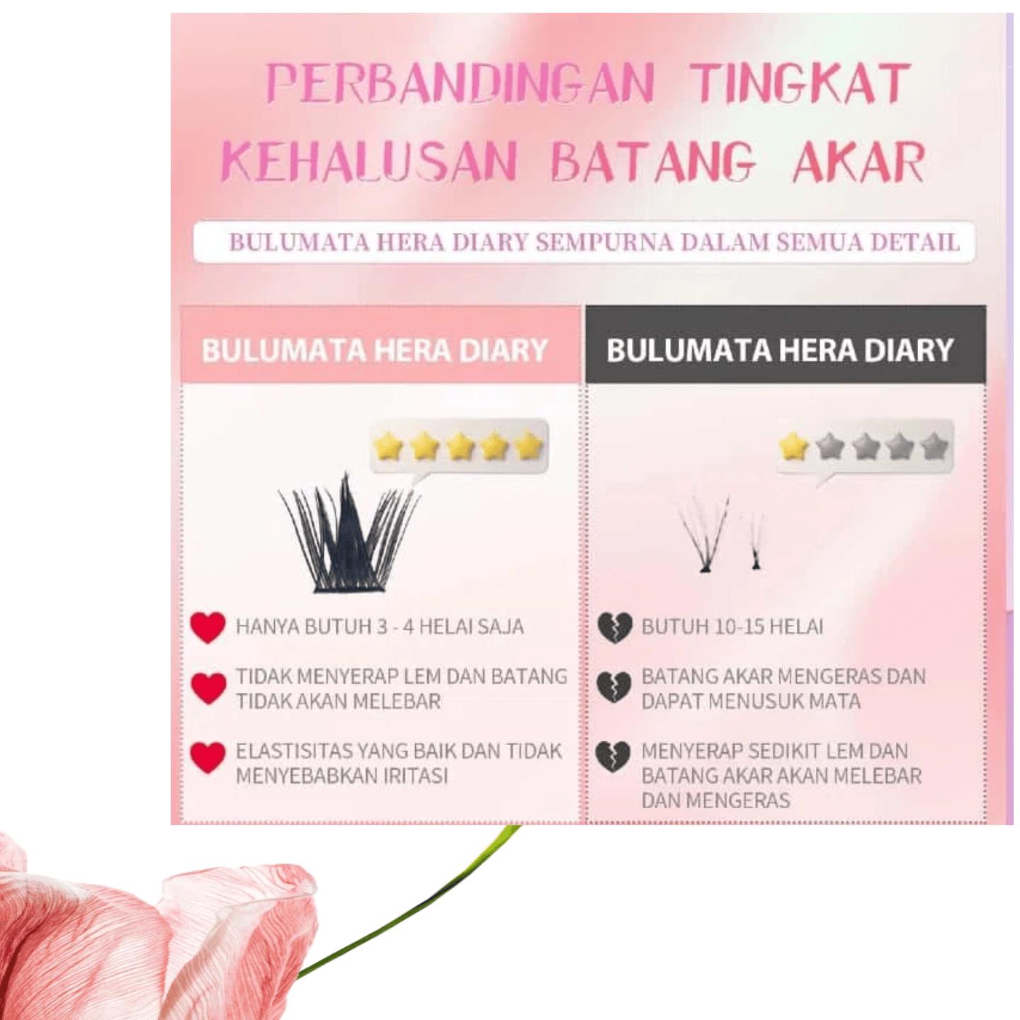 Bulu Mata 3 Langkah - Praktis Banget! Sudah termasuk Lem + Penjepit. Cocok untuk pemula!