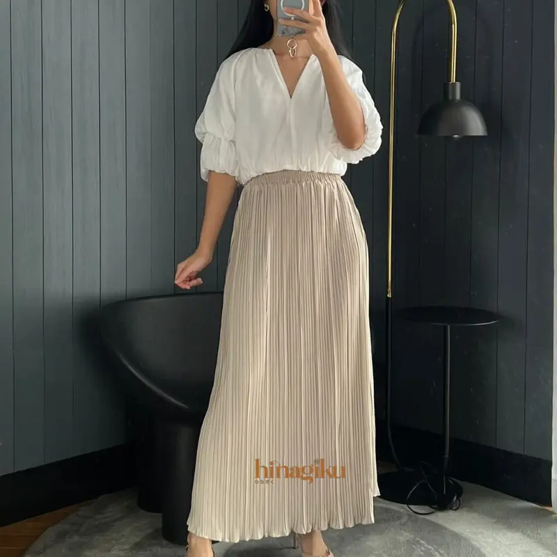 HNGK Rok Plisket BB Mayung / Rok Plisket Mayung / Pleated Skirt Dewasa (036) Formal Karet Nyaman Stretch 0