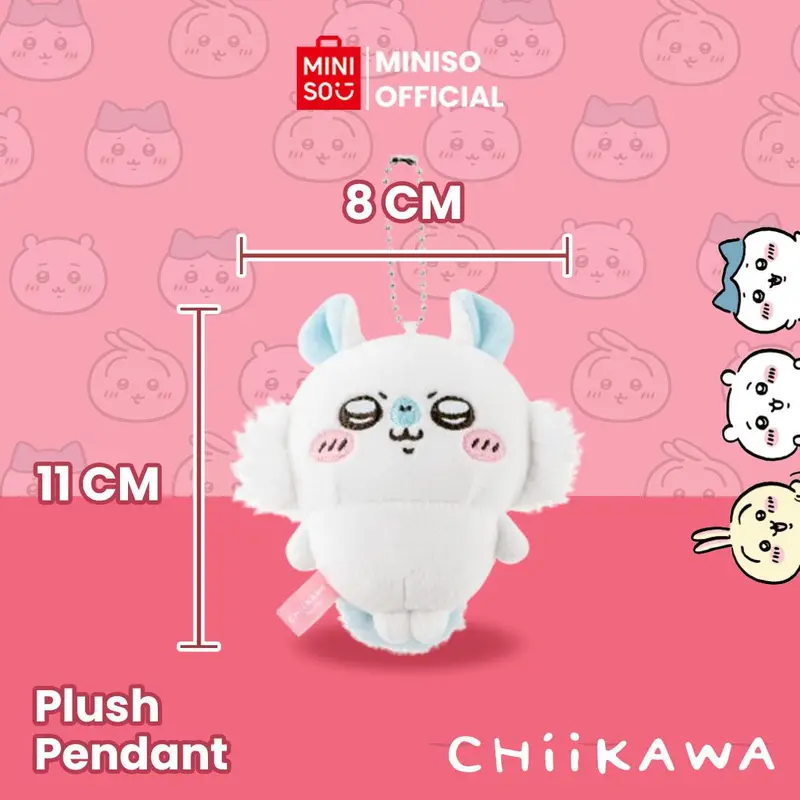 Miniso x Chiikawa Collection Plush Pendant Liontin Tas Gambar Lucu Gantung di Tas Gantungan Kunci Koper Bag Charm dan Barang Lainnya Boneka Hadiah 5