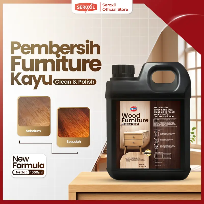 Obat Anti Jamur Kayu dan Pembersih Jamur Kayu Lemari - 1 Liter Cairan Clean 0