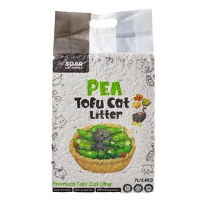 SOAR Tofu Cat Litter Pasir Kucing Premium tofu cat litter Pea 2.8kg/7L ultra-fine cat litter super control odor dust-free insensitive