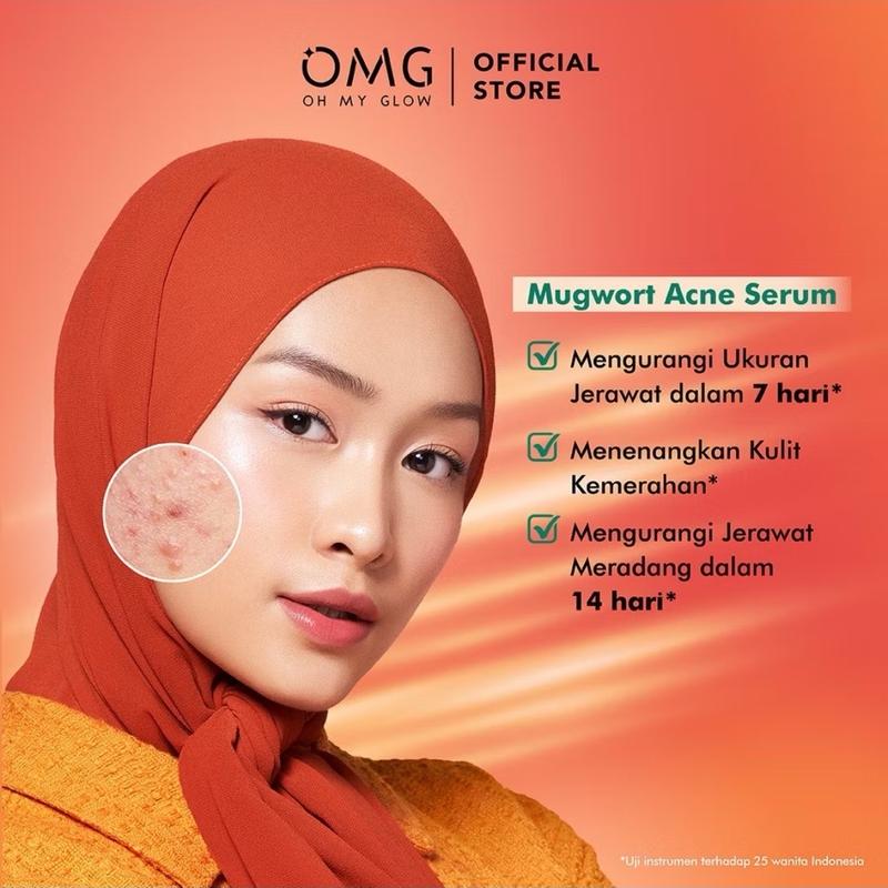 OMG OH MY GLOW Mugwort Acne Serum 20 ml - Serum Perawatan Kulit Berjerawat 3