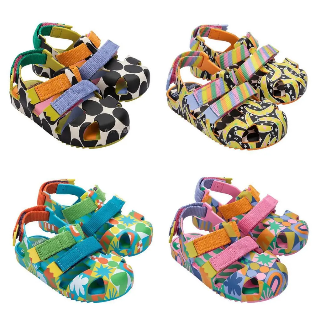 2024 Meri sha Baotou Hollow Girls Sandals Children Beach Shoes