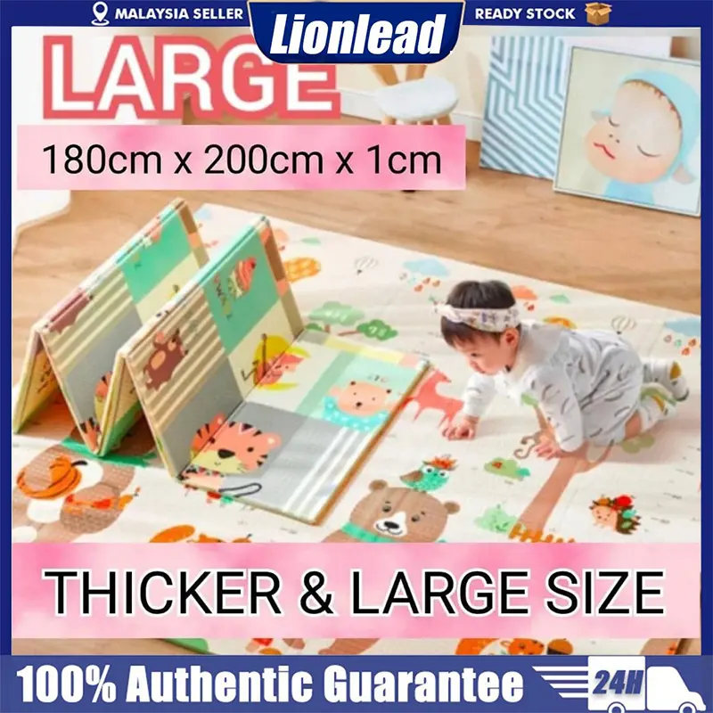 【Lionlead Mall】200x180CM XPE Baby Play Mat Crawling Pad Large Foldable Kid Carpet Playmat Newborn Unisex Bayi