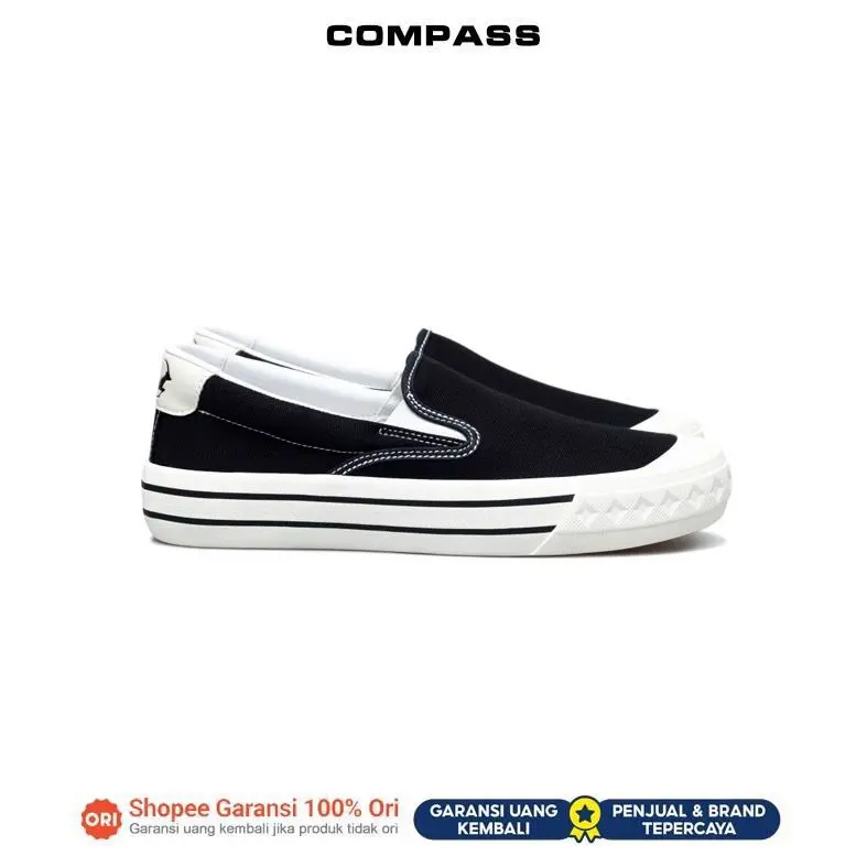 [Original 100%] Compass Retrograde SLIP-ON BW 0