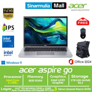 ACER Aspire Go AG14-72P Core 5 120U 1TB SSD 8GB WUXGA IPS Win11+OHS