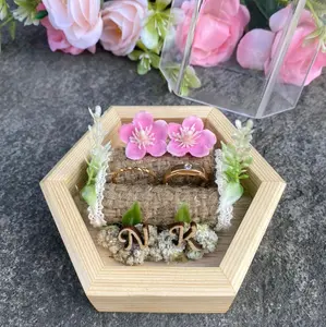 kotak cincin ringbox lucu tutup akrilik kotak cincin tunangan free inisial