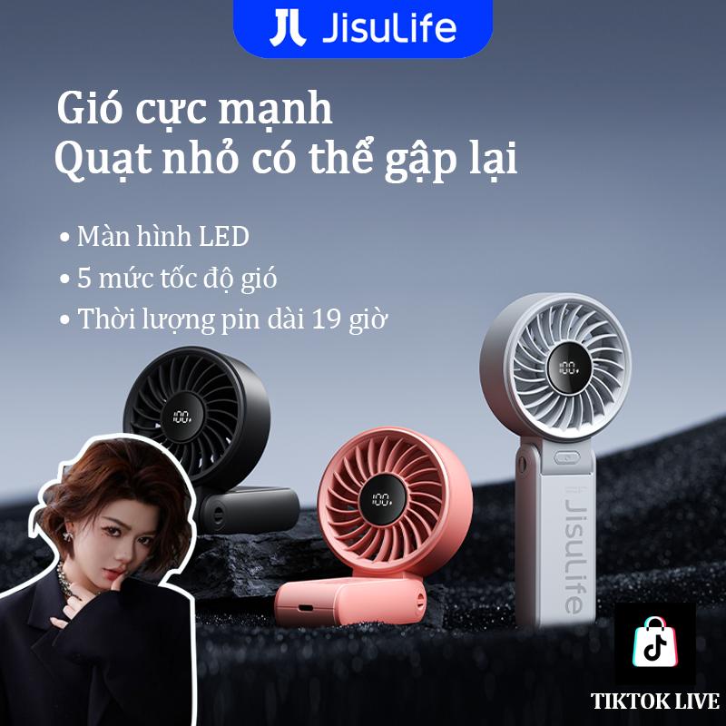 【 JisuLife × dauchinavlog  Quạt Mini Cầm Tay JISULIFE, Pin 5000mAh, Có Thể Gập Lại, Quạt USB, 5 Bánh Răng, Gió Mạnh, Thích Hợp Cho Cuộc Sống Và Vlog