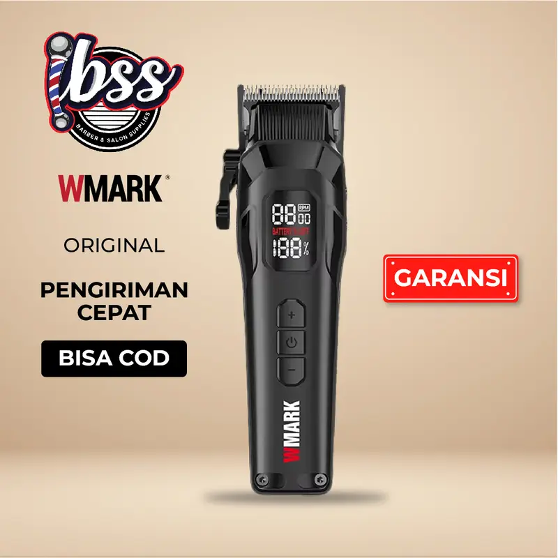 WMARK NG-8080 CLIPPER CORDLESS 7000 - 9000 RPM /  PROFESSIONAL ELECTRIC HAIR CLIPPER CORDLESS / ALAT CUKUR RAMBUT PROFESIONAL / MESIN CUKUR BARBER / IBSS 6