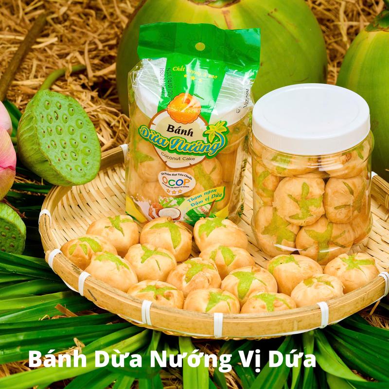 Bánh Dừa Nướng Vị Dứa Sữa Béo Ngậy Thơm Lừng 1 Hộp 400g