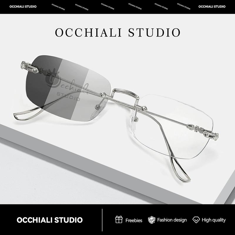 【With Free Case+Bag+Glass Cloth】Occhiali Studio Frameless 2 - TikTok ...