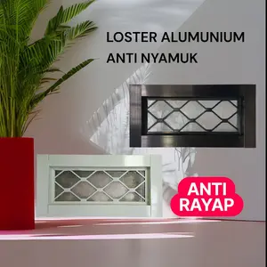 Loster Aluminium Ventilasi Eskpanda 4" Anti Rayap Hitam Putih Coklat Ideal Udara Segar Ruangan Bahan Aluminium Kasa Nyamuk Kawat Jalusi Garansi 100%