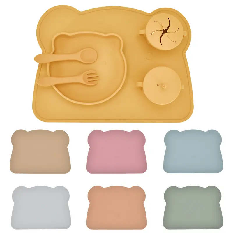 Food Grade Coverage Table Mat Children's Tableware Pad Silicone Placemat Baby Silicone Feeding Baby Mat Feeding Baby Stuff