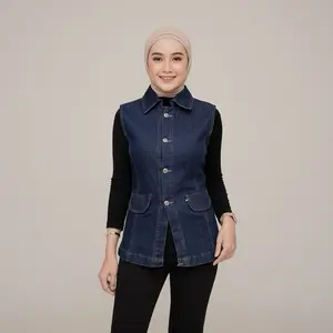 GAURY VEST, vest jeans premium murah