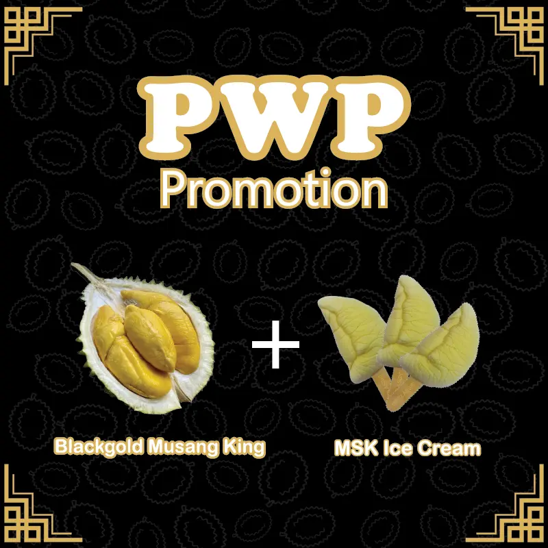 PWP | Popsicle | Same Day Delivery | Pahang Premium Blackgold Musang King | 400g per box | Fresh Durian