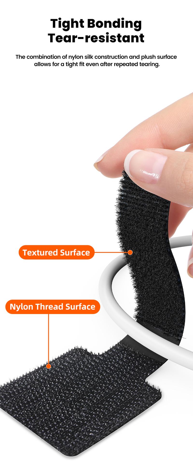 Product Introduction of Toocki 5/10/20pcs Back-glue Adhesive Cable Ties Multifunctional Velcro Tape Strong Adhesive Interlocking Bundling Tape Neat Organize Polyamide Power Cable 19