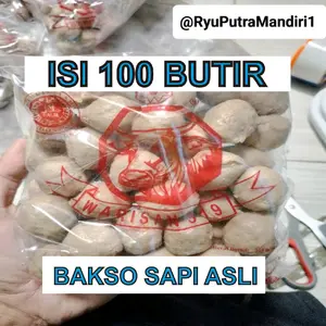 Bakso Sapi Warisan Paket 100 Butir Frozen Food Baso Daging Sapi MeatBall Halal