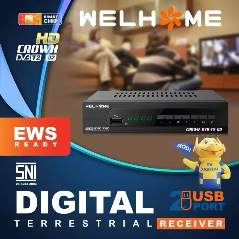 Set Top Box TV Digital DVB-T2 Welhome 3