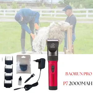 Baorun Pro P7 Alat Cukur Khusus Hewan Kambing Domba Listrik Tanpa Kabel Kualitas Bagus 2000mAh dengan Aksesori Lengkap