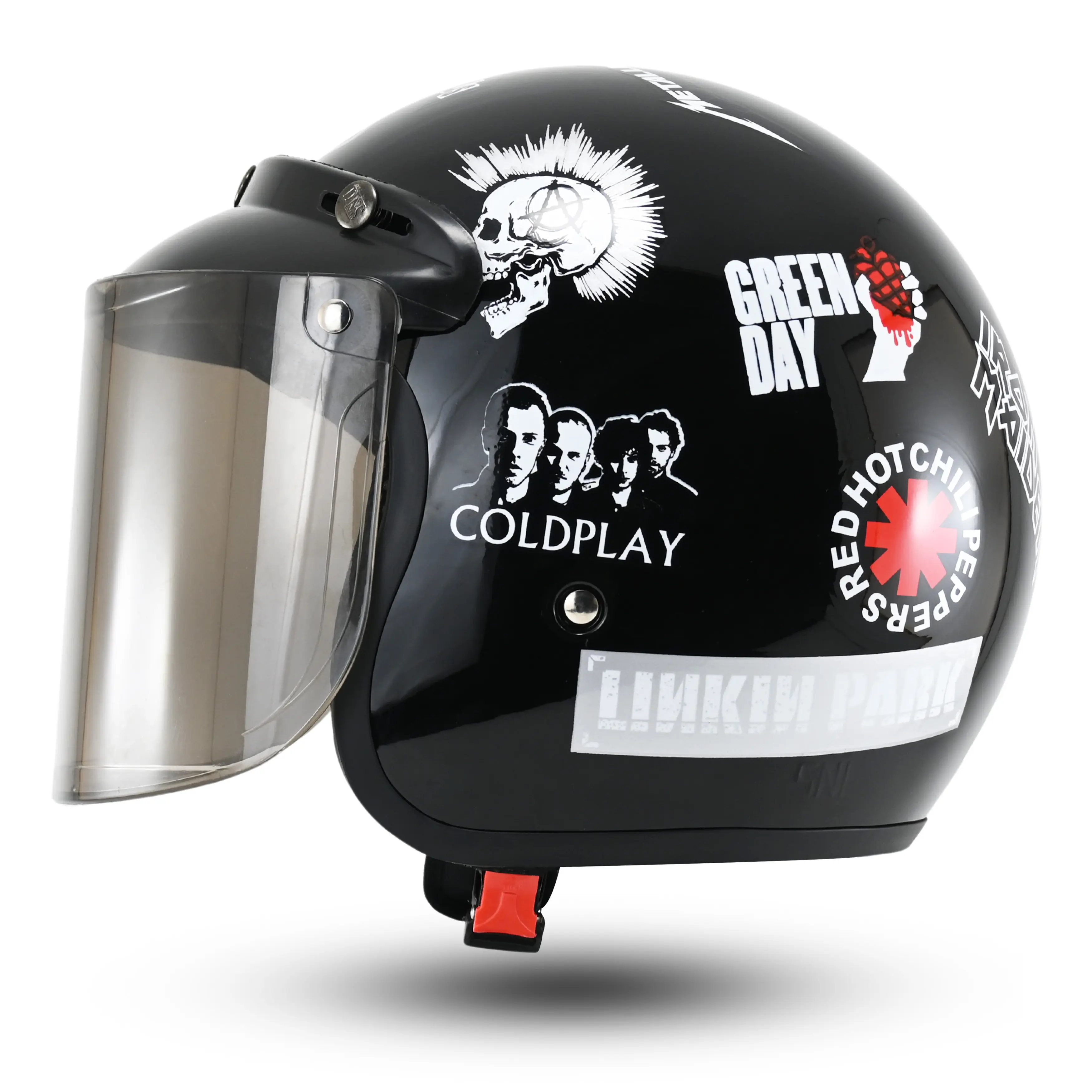 Helm Bogo Retro Motif Helem Pria Wanita SNI Kaca Motorcycle helm  lokal
