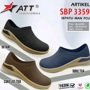 Sepatu Karet ATT SBP 3359, sepatu flat 7 ukuran 39-43 anti licin tahan air