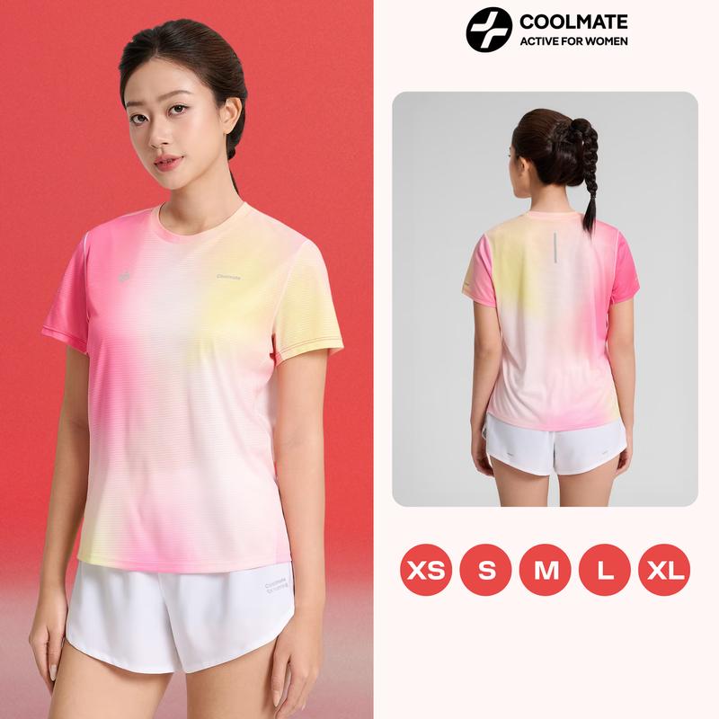  Áo thun thể thao chạy bộ graphic Pink Gradient siêu nhẹ thấm hút nhanh khô - Coolmate For Women 