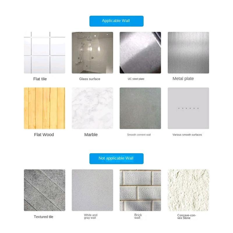 levo cermin AKrILIR DIY BATHROOM Wall acrylic waterproof 12×30cm -L02 5