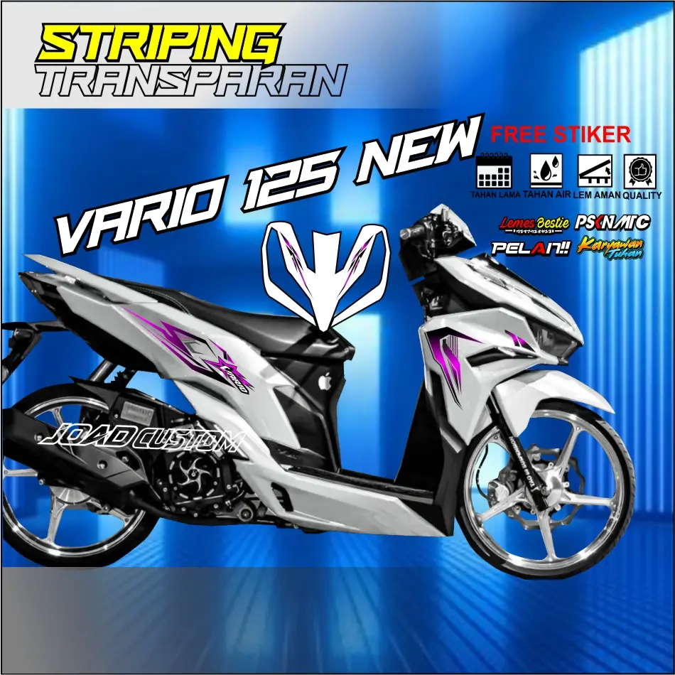 Striping Transparan Vario 125 Terbaru - Warna Motor Custom - Motorcycle striping  vario