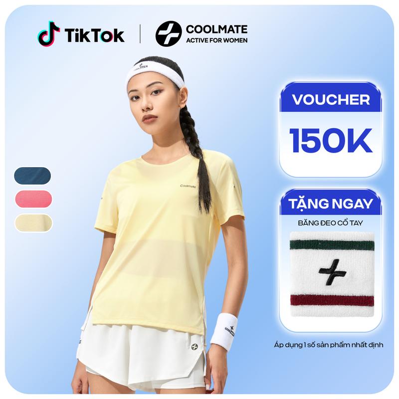 Áo thun thể thao nữ chạy bộ Race Tee siêu nhẹ, nhanh khô, giảm ma sát - Coolmate Active For Women