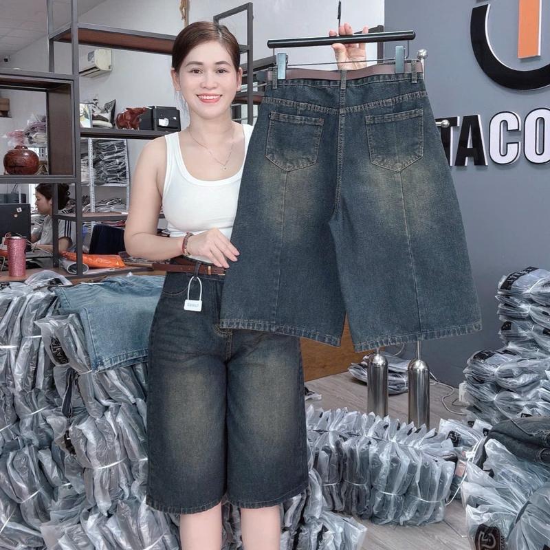 QuầN JEANS lửng viền  VIP 1, quânf jeans nữ Quần bò nữ 1