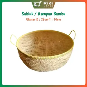 Sabluk Kukusan Nasi Bambu / Aseupan Bambu Setengah Lingkaran Diameter 26cm