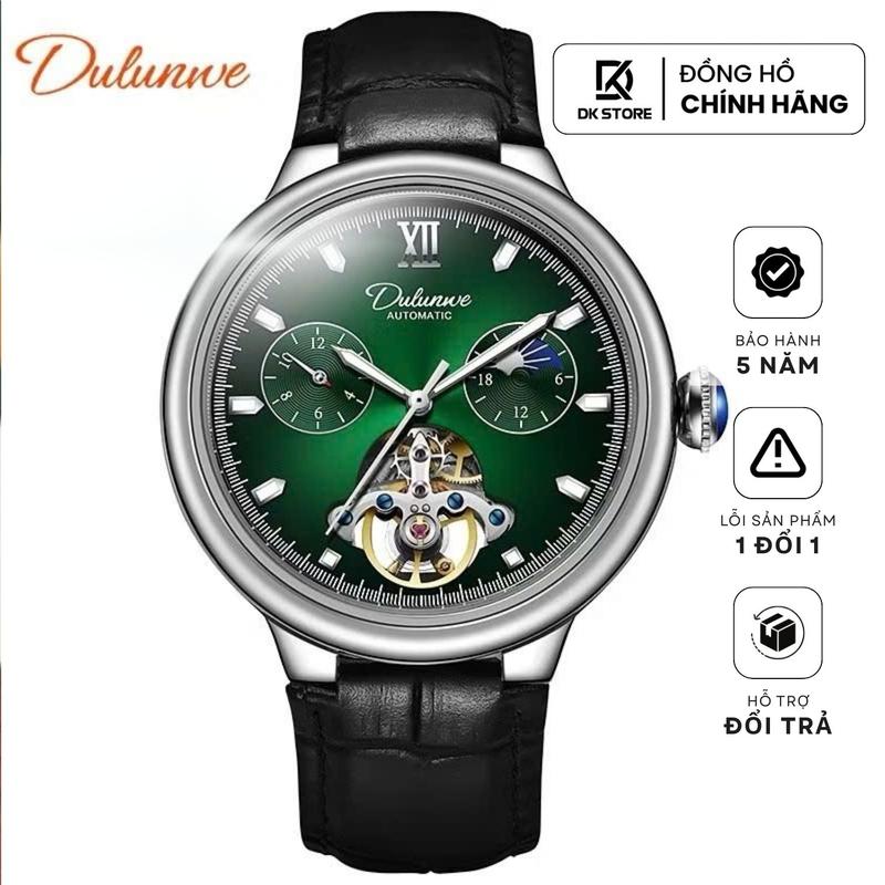  Đồng Hồ Cơ Tự Động Mới Nhất  DULUNWE 2025 =>  FULL HỘP SỔ THẺ   Thiết Kế Đeo Tay Tinh Tế Cá Tínnh Sang Trọng Size Mặt 40MM Chống Nước Khủng 5ATM 