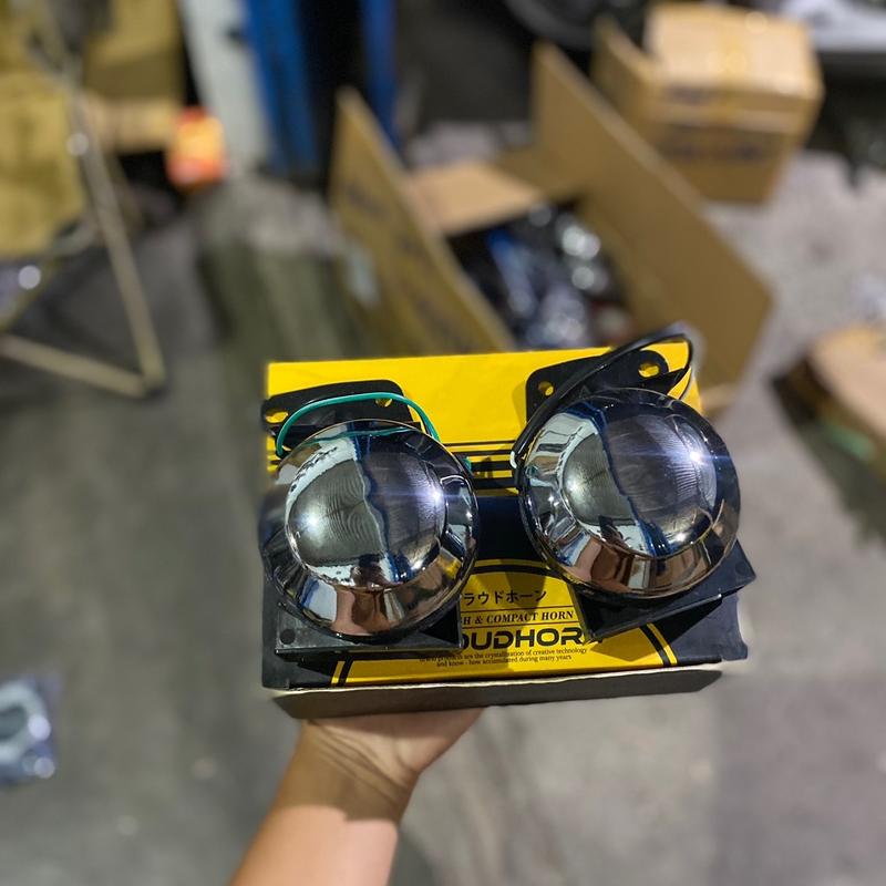 Klakson Bakpao UH UL Hornmitsuba Sepasang untuk Motor GL100 Impor - Motorcycle 4