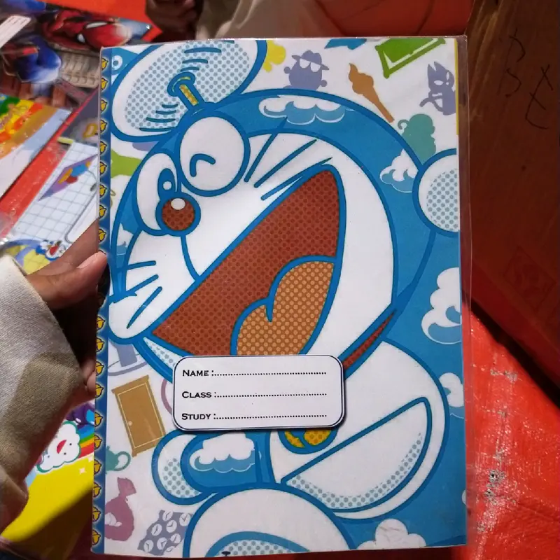 Sampul buku tulis karakter Doraemon, Kuda pony, Spiderman, Frozen, Bt21 Sidu 4