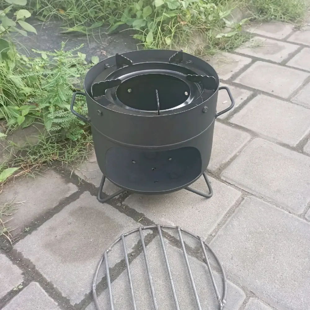 kompor tungku kayu bakar serbaguna multi grill Besi