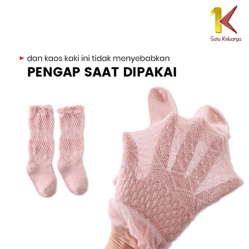 Product Introduction of [COD] SK P211 Kaus Kaki Panjang Anak  Polos Model Jaring Korea Anti NyamukLucu Nyaman 26
