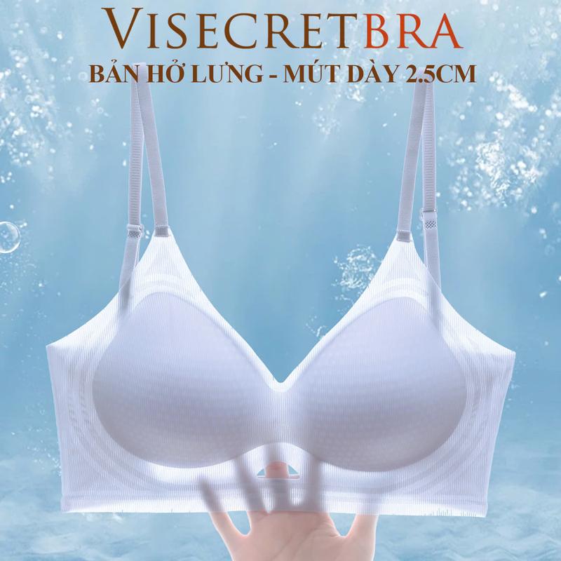 KOL x Bản Hở Lưng x Mút Dày Women Nữ Áo Lót Bra Su Có Đệm Mút Nâng Ngực Mỏng Mịn Không Lộ Viền Không Gọng Hở Lưng Voi -VN240856