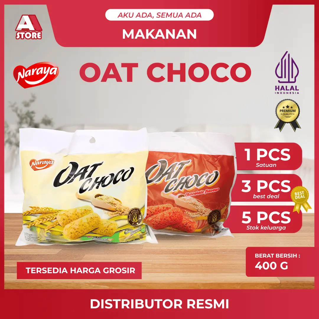 NARAYA Oat Choco Snack Rendah Kalori Praktis Untuk Diet Sehat