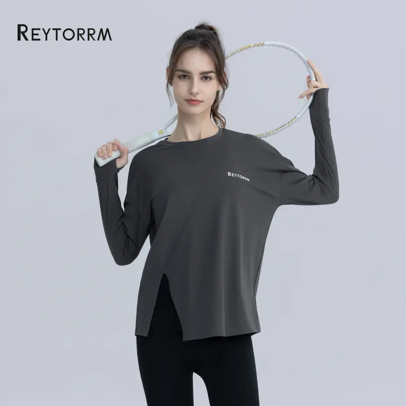 Reytorrm Baju Atau Atasan Olahraga Wanita Lengan Panjang Kaos Long Sleeve T-Shirt Yoga oversize Sport. (CX009) 6