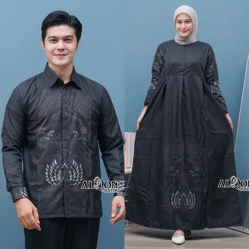 Promo Harga Sepasang Maura Couple - Sania Ruflle Couple Gamis 2024 Terbaru Baju Pasangan Muslim 8