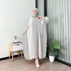 Gamis kaftan jumbo rayon premium Ld 170 Cm Motif Terbaru Busui Friendly Adem Nyaman Kekinian Resleting Depan baju kelawar kaftan simpel elegan daster Remaja kekinian outfit lebaran Mewah Cantik Wanita Dress Muslim Syar'i