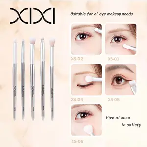 XIXI Kuas Kombinasi Blending & Shading Lembut Aplikasi Rapi Finish Alami Detail Presisi Airy Surprise Lip Brush Set Kosmetik Make Up