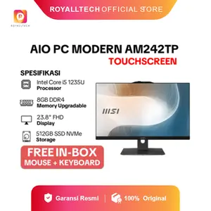 MSI AIO MODERN AM242TP TOUCH INTEL CORE I5 1235 8GB 512GB W11+OHS 23.8" FHD - PC AIO ALL IN ONE TOUCH SCREEN PC READY DESKTOP GAMING
