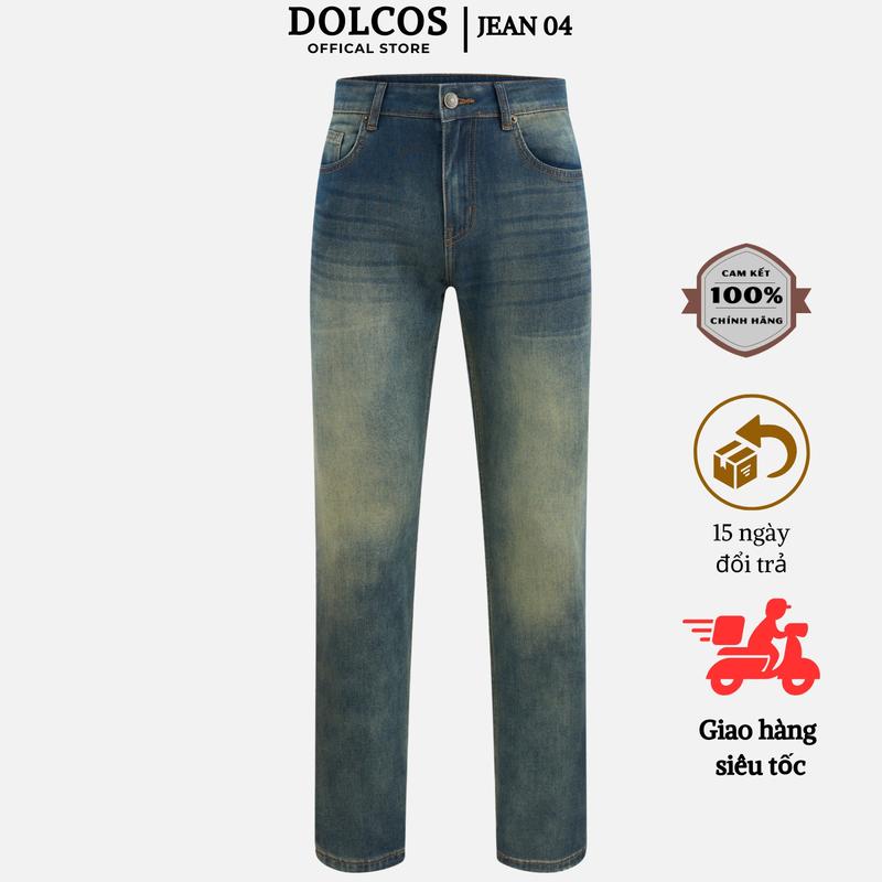  Quần Jean Nam Dolcos form dáng Slim fit co giãn có túi màu xanh rêu đậm QDJ04 