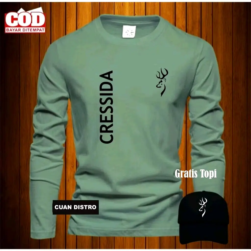 BONUS TOPI Terbaru ! Kaos Distro Lengan panjang Pria Wanita Terbaru Kaos Distro Pria Free Topi  Tegak Kirka Terbaru Print Black 100% Catoon Combed 24s - Premium Quality Kain Tebal Lembut Keren
