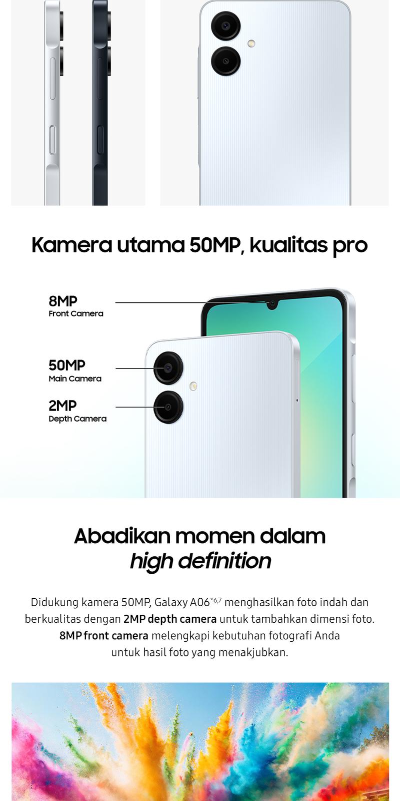 Product Introduction of Samsung Galaxy A06 6/128GB - | Baterai 6.000 mAh | 25W Fast Charging 3